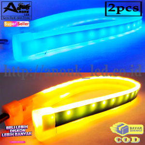 2PCS Lampu LED Alis Running 30cm Biru - Lampu Led Alis Mobil/Motor 30cm - Lampu Alis/DRL Model Slim