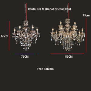 ⭐New⭐Lampu Gantung Kristal Mewah Lampu Gantung Gaya Pengadilan Baroque 75cm&85cm / Lampu Ruang Tamu / Lampu Kamar Tidur / Lampu Ruang Makan