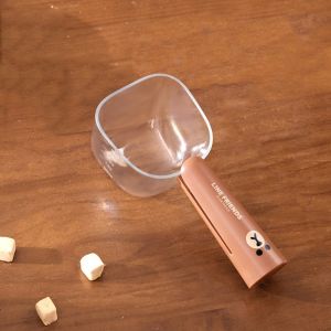 CUTE ELVES High-capacity Pet Food Measuring Spoon Sealing Clip Household Cat Feeding Cup Multifunctional Plastic Pet Food Shovel Feeding Supplies