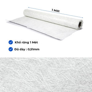 Sợi Thủy Tinh Gia Cường MAT 300 Sợi Thủy Tinh Chịu Nhiệt Chống Cháy - Kích thước 1M X 2M