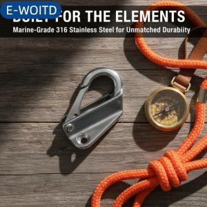 E-WOITD 316 thép không gỉ Snap móc mùa xuân nạp cho thuyền Fender tập tin đính kèm chống ăn mòn công cụ Hàng Hải