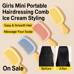 Womens Portable Small Comb Thickened Durable Anti-static Hairdressing Comb Mini Kawaii Childrens Comb
