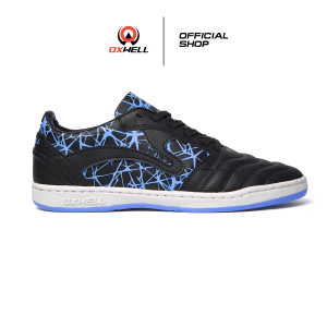 Oxwell Pygocentrus - Sepatu Futsal Pria Olahraga Dewasa Brand Lokal Berkualitas Hitam Biru