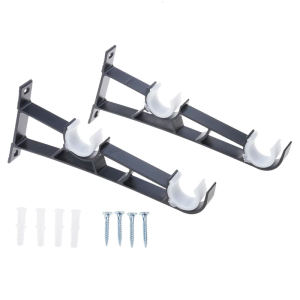 Wall Mounted Curtain Rod Hook Double Curtain Rod Brackets Heavy Duty Curtain Rod Holders Curtain Rod Hook Hanger