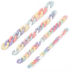 45-135pcs Spring/Summer Bright Macarons Colors Plastic Acrylic Chain Links for Bracelet Necklace Keychain Bag Chain DIY Jewelry Craft Making