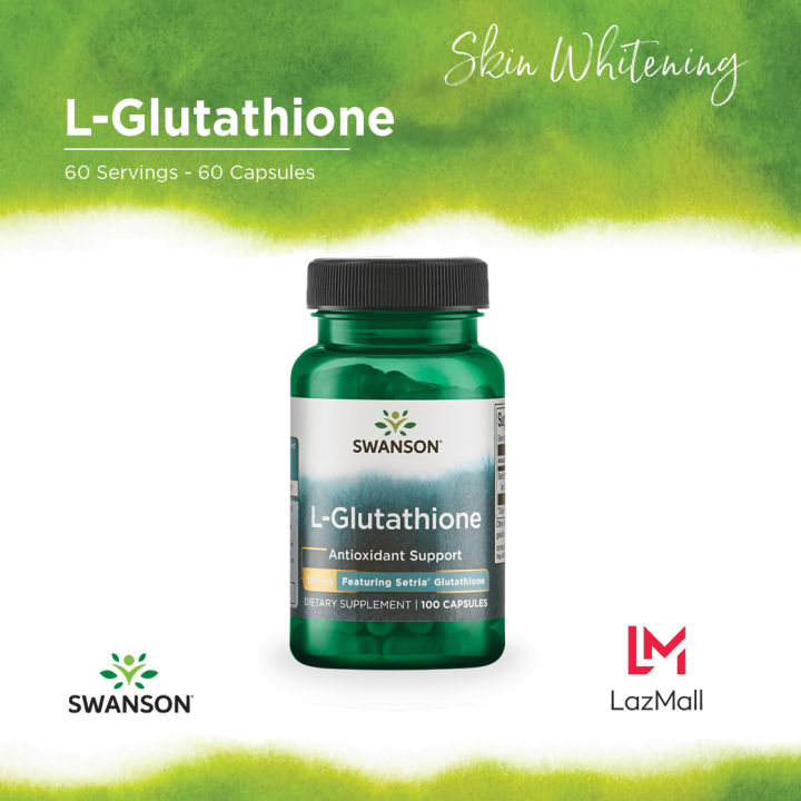 glutathione swanson L-Glutathione - Featuring Setria 100 MG 100 Caps Antioxidant Oxidative Stress Defense Supplement Detoxification Support Capsules - Lazada dihexa hgf c-met agonist Fades Dark Spots Pack Size:30 Capsules