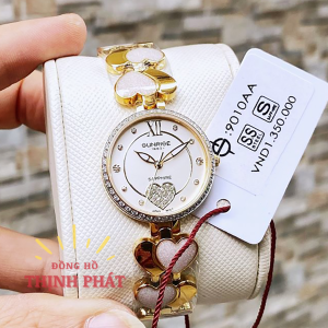 [Chính Hãng FULLBOX] Đồng Hồ Nữ Thụy Sỹ SUNRISE 9010AA Dây Trái Tim Kính Sapphire Chống Nước