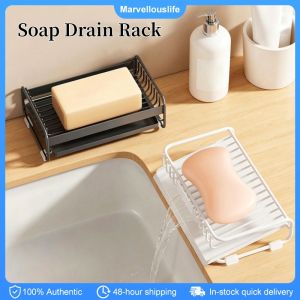 Quick Dry Plastic Shower Soap Rack Drainer Hollow Drain Tray Soap Holder Kitchen Shelf Bathroom Organizer