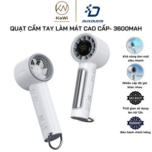 Quạt Cầm Tay Cao Cấp Dux Ducis DT80 Nhiều Cấp Độ Gió Sử Dụng Tới 12h Gọn Nhẹ Mang Đi Du Lịch