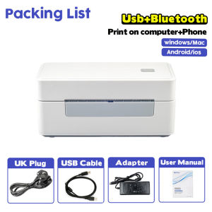 DRPDA 4B-2054N Bluetooth Thermal Printer A6 Usb Waybill Barcode Shipping Label Consignment Note Printing AWB Air Waybill Sticker Maker Machine