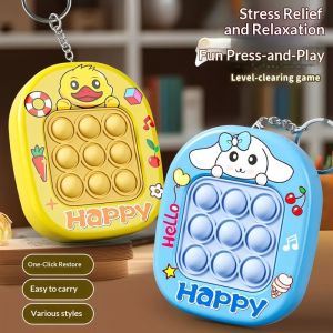 STAR FRUIT Dễ thương phim hoạt hình POP động đậy Keychain đồ chơi giảm căng thẳng với ánh sáng-vui vẻ đẩy trò chơi cho trẻ em và người lớn