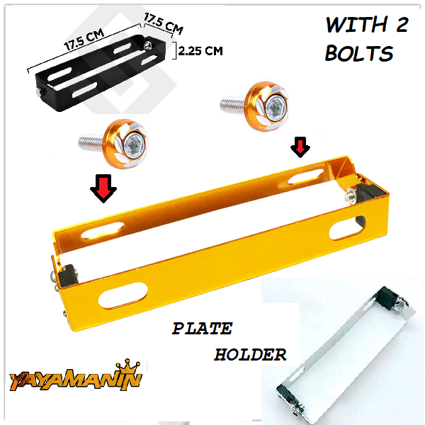 HONDA DIO Motorcycle Plate Holder alloy Adjustable and universal WITH 2 BOLT Lazada PH