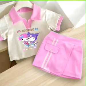 SETELAN KUROMI ANAK PEREMPUAN GAYA KOREA / SETELAN ANAK PEREMPUAN TERLARIS 1-6 TAHUN