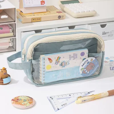 TEMPAT PENSIL KOREA MULTI SEKAT UKURAN JUMBO