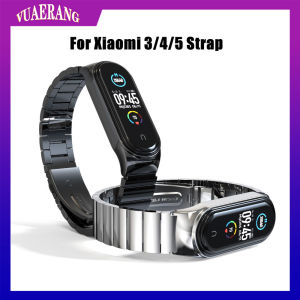 VUAERANG Metal Strap Suitable for Xiaomi Mi Band 3/4/5/6 Strap Universal Wristband Metal Bamboo 304 Stainless Steel Strap Bracelet for Miband 3/4 Miband 5/6