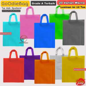 Goodiebag Uk 20x26x10 cm Lusinan Tas Kain Spunbond Muat isi Snack 6 kilogram Totebag Paperbag Kain