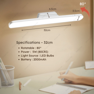 32cm Remote Control LED 3 Lighting Color Hanging Dormitory Magnetic Table Light Study Lamp
