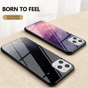 For infinix Note 50S 5G Star Sky Tempered Glass Casing Glass Back Cover Soft TPU Bumper Case Anti-scratch NZ07