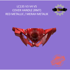 YAMAHA LC135 V3 V4 V5 COVER HANDLE 1 UPPER RED METALLIC RM7 55D-F6143-10-P0 100% ORI HLY