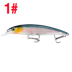 13.3g/11.3cm Suspending Minnow Casting Lure Sinking Minnow 4colors Crankbait 3D Eyes Hard Bait Artificial SwimBait Fishing Gear for Bass Trout Snakehead Pike