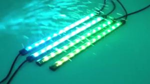 RGB-IC Car Interior Lights 48 LED USB Under Dash Ambient Light Strips