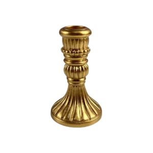 FLEURS European Style Pillar Candlestick Non-slip Vintage Adornment Candle Stand Ornament Bronze Aromatherapy Candle Base Wedding