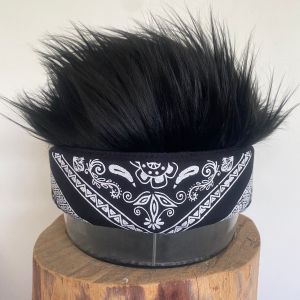 Topi rambut palsu pria motif paisley