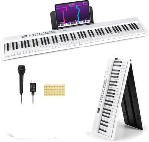 Digital Piano Portable Electronic Keyboard Piano 88 Keys Foldable Piano for Piano Student Musical Instrument