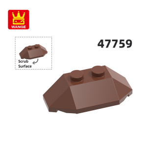 WANGE 47759 100g/60PCS Wedge Sloped 45° 2 x 4 Triple Building Blocks Moc Compatible with Brick Toys For Kid Gift Box