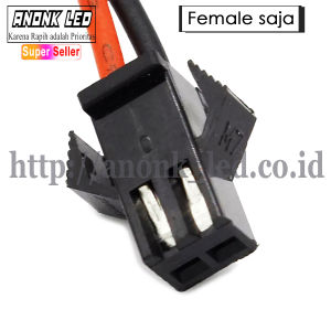 Soket Kabel 2 pin Female saja / Connetor DC 2 Kabel / Soket SM 2kabel Cewek saja