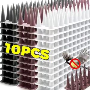 10ชิ้น หนามกันนกพลาสติก รั้ว กำแพง ป้องกันการโจรกรรม หนามกันนกพิราบและแมว เครื่องมือสำหรับระเบียงดาดฟ้ากลางแจ้ง