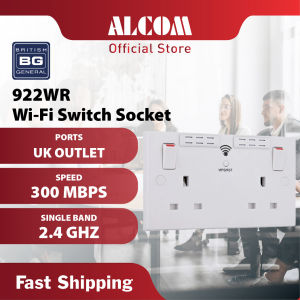 [New Arrival] BG 922WR Wi-Fi Switch Socket with UK Outlet Range Extender 2.4Ghz & Up to 300Mbps