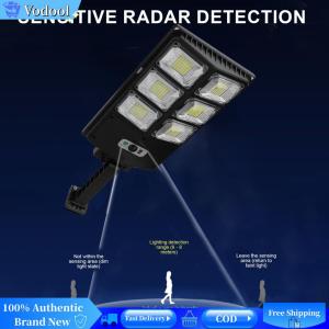 [Vodool Brand Center]LED Dusk To Dawn Flood Light W/ Motion Sensor and Remote Waterproof Solar Flood Lamps for Yard Entryway Garage Porch