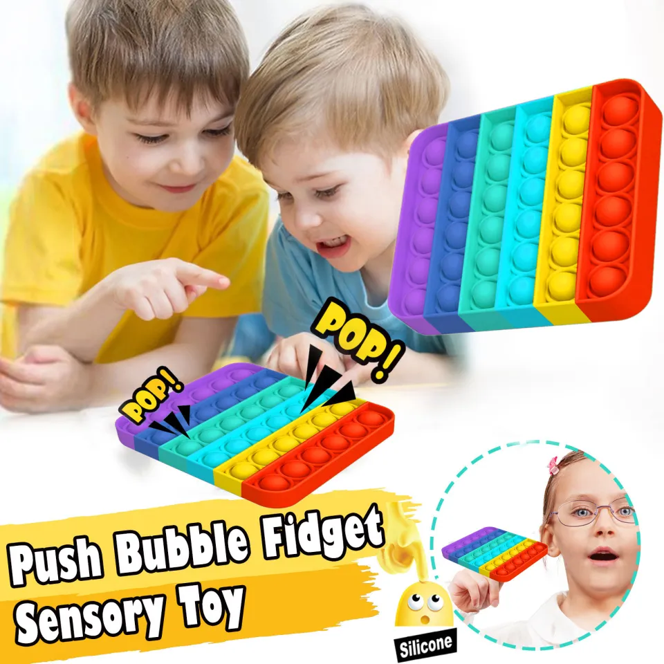 Push Pop it fidget toy Bubble Sensory Fidget Toy Stress Relief Special  Needs Silent Classroom Anxiety Relief Toys Last One Lost Game Fidget toy |  Lazada PH