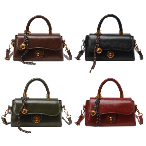 Retro Thiết kế túi đeo vai đa chức năng Túi cặp bằng Da PU Túi đeo chéo thường ngày túi xách cho công việc và giải trí