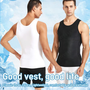 Men Slimming Body Shaper Vest Mens Support Tummy Control Shapewear Sleeveless Compression Shirt 男士背心