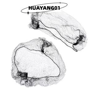 HUAYANG01 [2023 new HOT FASHION] 50 100 cái lưới tóc cho nữ Mũ tóc giả lưới đen viền đàn hồi vô hình