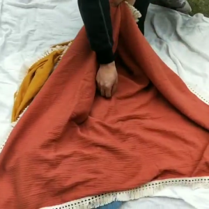 ผ้าหุ้มตัวเด็กผ้าโปร่งผ้าขนหนูชุดผ้าห่มเด็กอ่อนผ้าหุ้มตัวทารกแรกสำหรับทั้งชายและหญิงมีพู่ผ้าห่อตัวเด็กสำหรับทารก