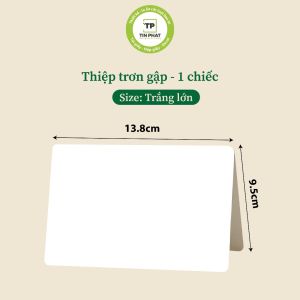 Set 10 Thiệp gấp đôi thiệp viết thư basic - card giấy - thẻ bài (giấy kraft Nâu Trắng Đen) dày 300gsm