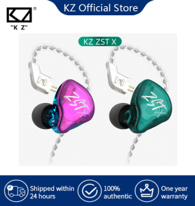 KZ ZSTX Headset 1BA+1DD Hybrid technology game HIFI Bass Earbuds In-Ear Monitor Noise Cancelling Sport Earphones Silver plated cable
