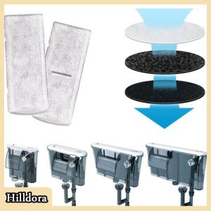 [Hilldora] 2PC Aquarium lọc bể lọc than hoạt tính lọc bông phương tiện truyền thông bọt