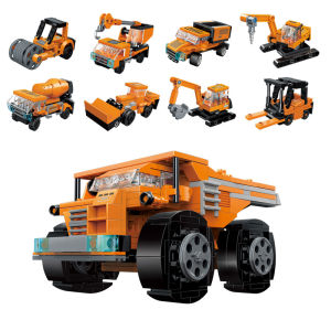 Combo 8 xe công trình lắp ráp có thể kết hợp lại tạo 1 xe oto Đồ chơi cho bé lắp ráp mô hình đồ chơi trẻ em bé trai đồ chơi bé gái  trò chơi