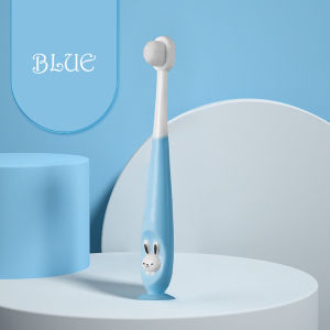 Kids with Suction Cup Can Stand Cartoon Rabbit Toothbrush Baby Soft Hair Toothbrush Baby Oral Care