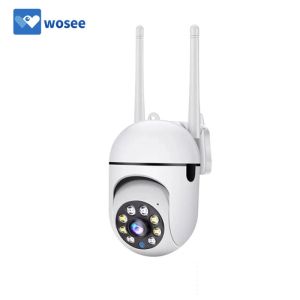 Wosee 2K WiFi IP Camera Outdoor IP67 Waterproof PTZ Wireless Security Camera Two Way Audio Motion Detection Full Color Night Vision Home CCTV Surveillance Support TF Card