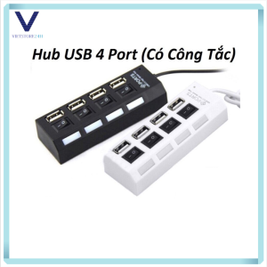 Hub Usb 4 port Có Công Tắc và đèn LED