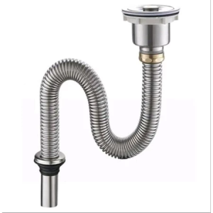 selang pembuangan air cuci piring STAINLIS 1 lobang / single ANTI TIKUS anti panas