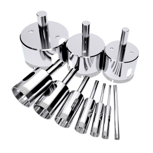 10pcs Grit Drill Bits For Glass Ceramic Granite Carbon Steel Hole Sawer Multiple Surfaces Application
