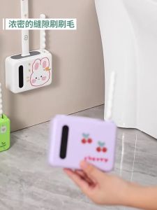 Toilet Brush with Holder Berus Tandas Toilet Bowl Brush 2 Brush Head Bathroom Brush Cleaning Tool