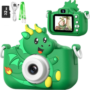 SPRISE Kids Camera Toys Portable Child Digital Video Camera with Silicone Cover Christmas Birthday Gifts for Toddler Age for 3-12 Years Old Boys Girls Children