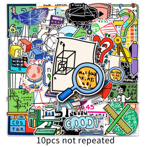 50PCS Mathematics Formula Math Elements Cartoon Stickers DIY Bike Travel Luggage Laptop Learning Sticker Kid Toy